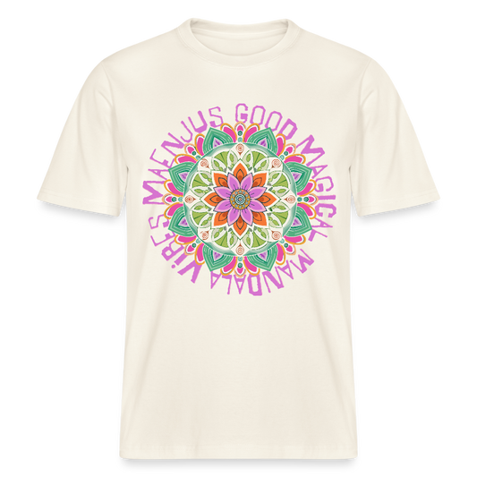 Unisex Bio-T-Shirt mit MANDALA VIBES PRINT - Naturweiß 