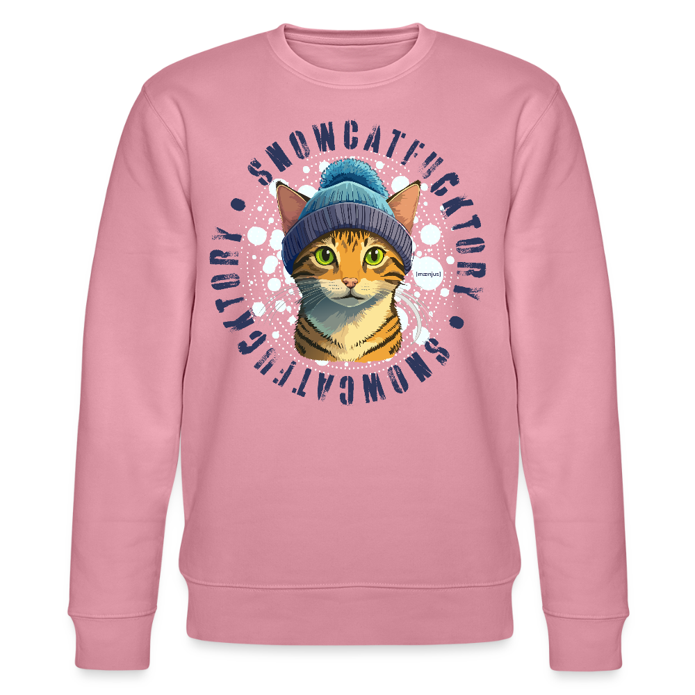 Unisex Bio-Sweatshirt mit SNOWCAT PRINT - Lila Traum