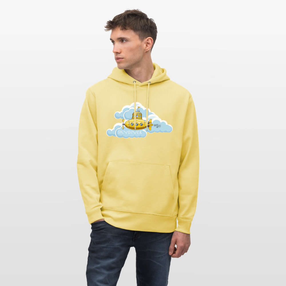 Unisex Bio-Hoodie mit SKYDIVER PRINT - Gelb Viva 