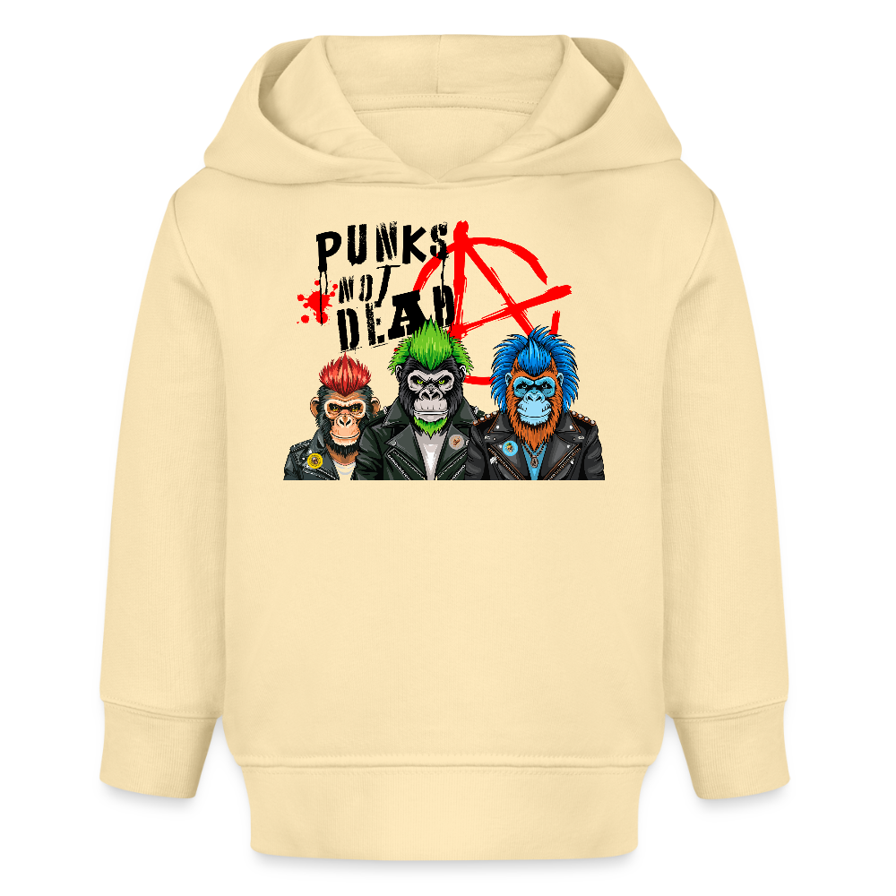 MNJS KIDS Bio Hoodie mit PUNKS NOT DEAD PRINT - Creme