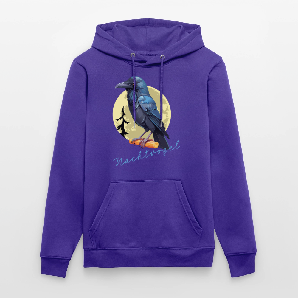 Unisex Hoodie mit NACHTVOGEL PRINT - Purple Love 