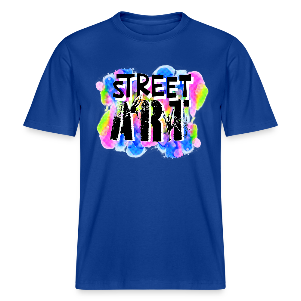 Unisex Bio-T-Shirt mit STREET ART PRINT - Dunkelblau