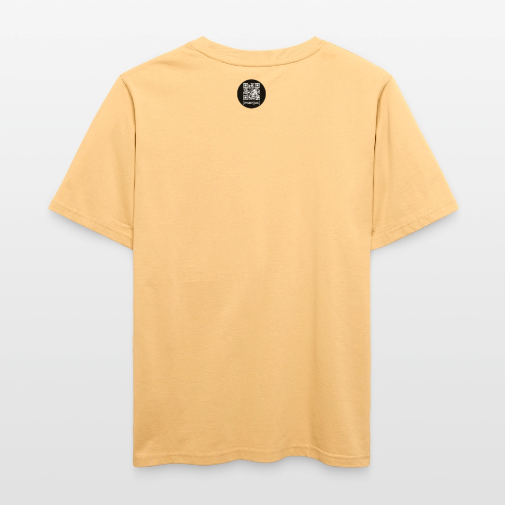 Unisex Bio-T-Shirt mit FEUERHERZ LILA PRINT - Hellgelb