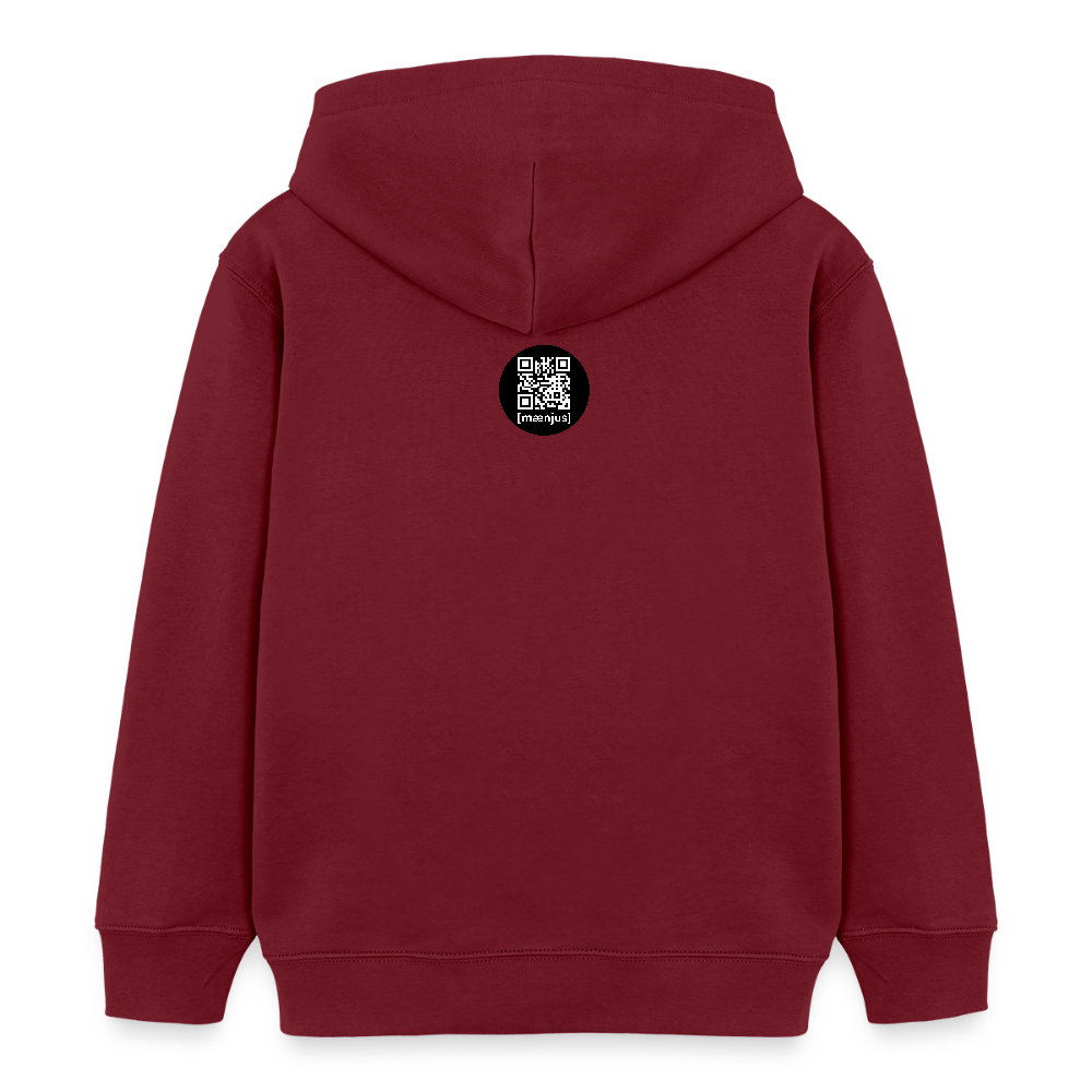 MNJS KIDS Bio-Hoodie mit DEEP FOREST GREEN TIGERRABBIT PRINT - Burgunderrot