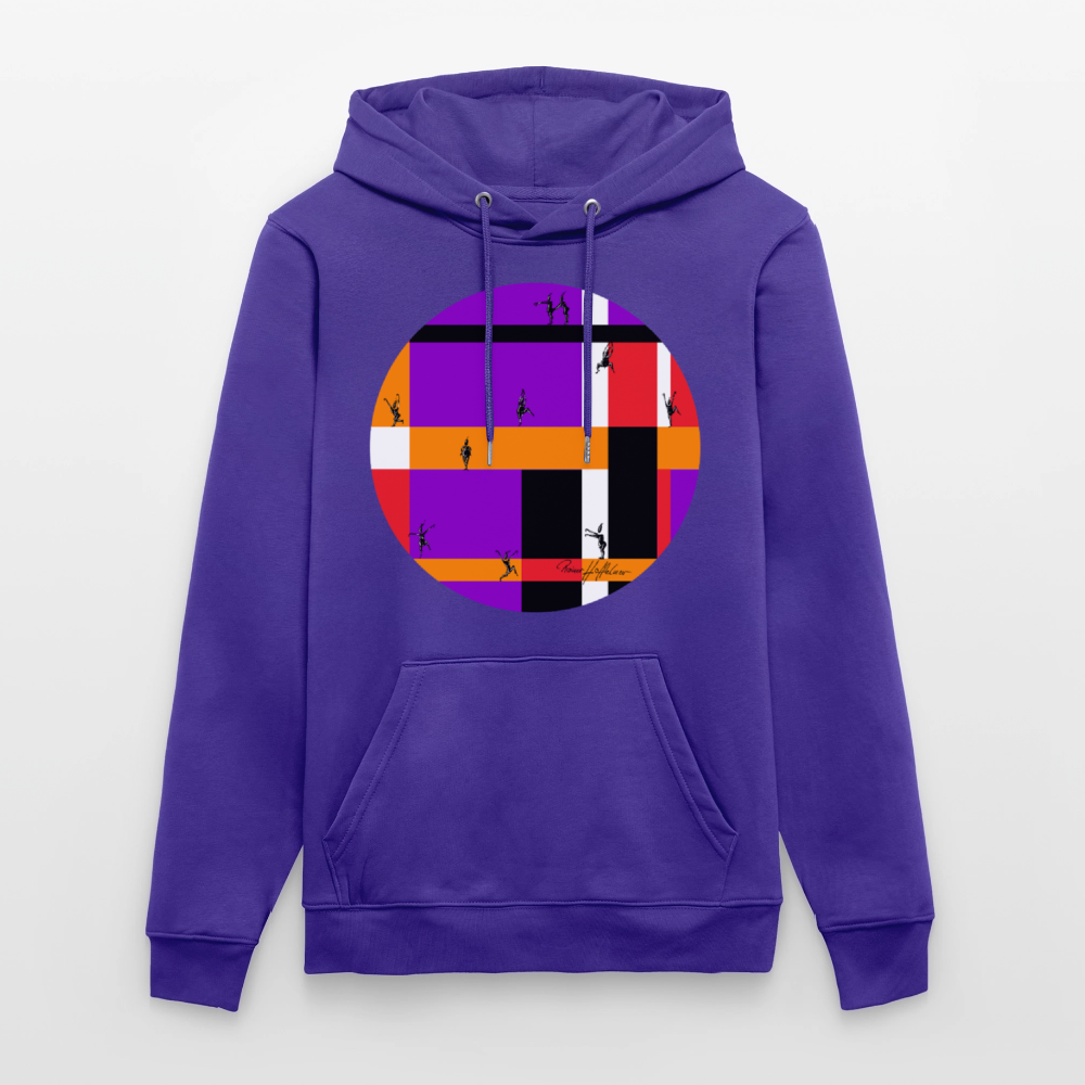 Unisex Bio-Hoodie mit TUSCHEMÄNNCHEN PRINT - Purple Love 