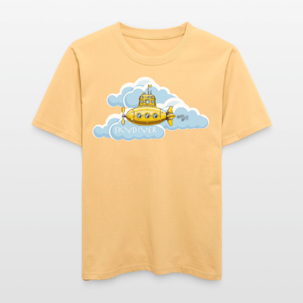 Unisex Bio-T-Shirt mit SKYDIVER PRINT - Hellgelb
