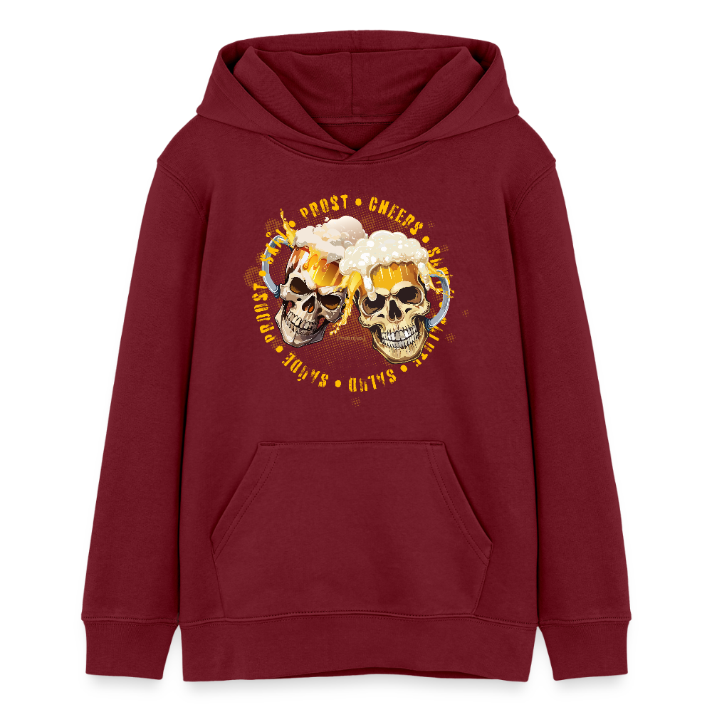Teens Bio-Hoodie mit OKTOBERFEST EDITION BOYS PRINT - Burgunderrot