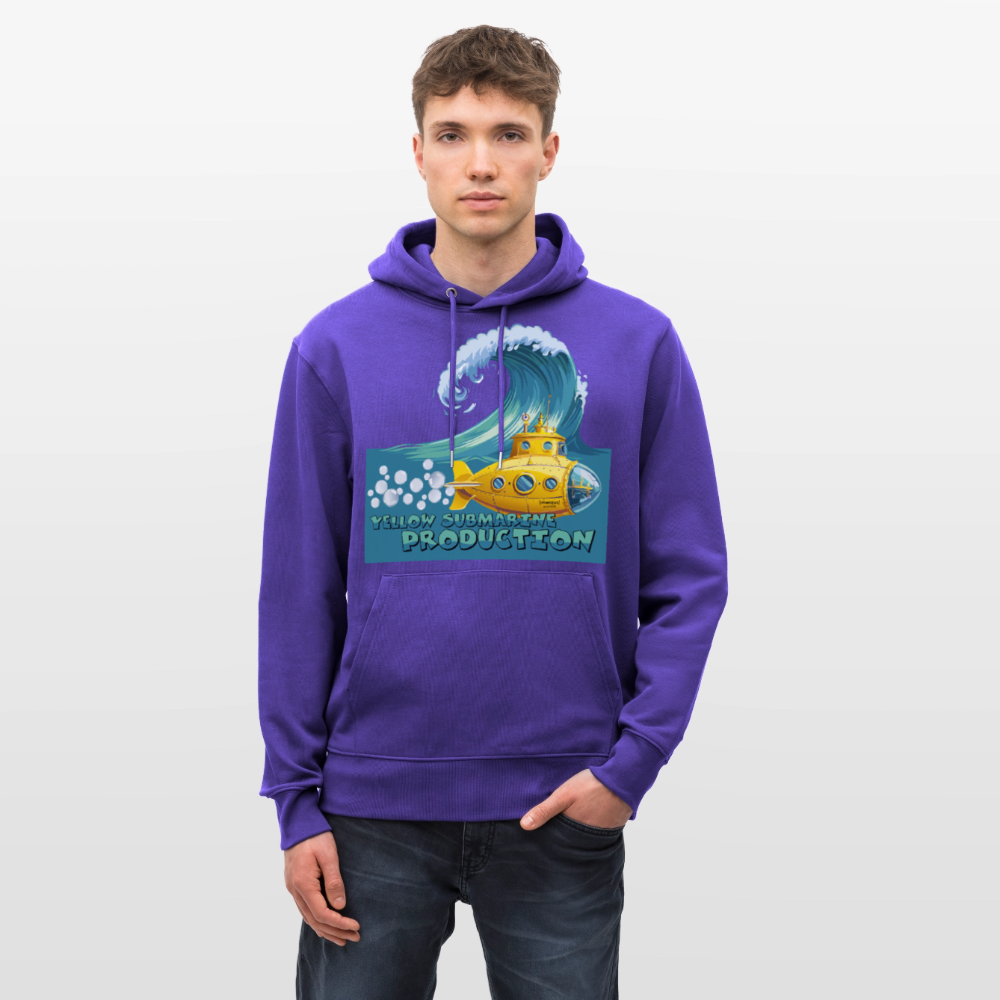 Unisex Bio-Hoodie mit YELLOW SUBMARINE PRODUCTION PRINT - Purple Love 