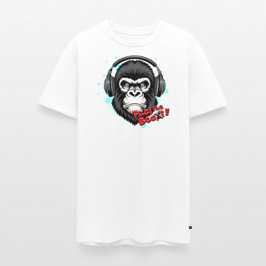Männer Premium T-Shirt mit FEEL THE BEA(S)T PRINT - Weiß
