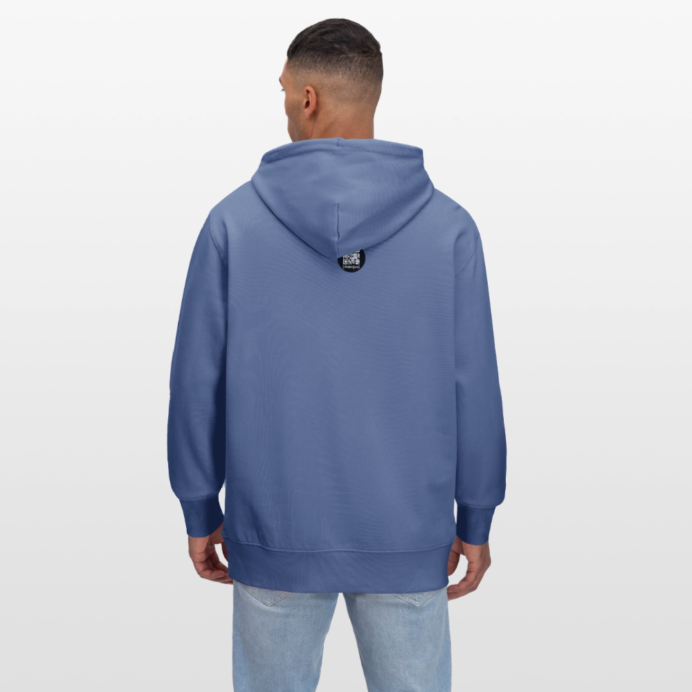 Unisex Bio-Hoodie mit KEEP CALM PRINT - Blau