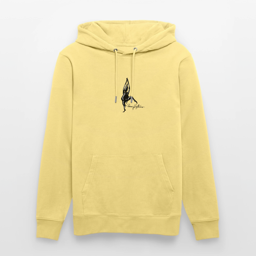 Unisex Bio-Hoodie mit TUSCHEMÄNNCHEN PRINT - Gelb Viva 