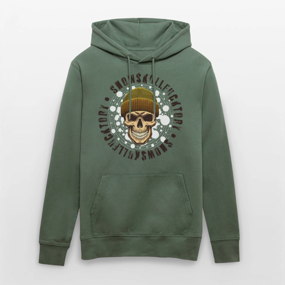 Unisex Hoodie mit SNOWSKULL PRINT - Tanngrün