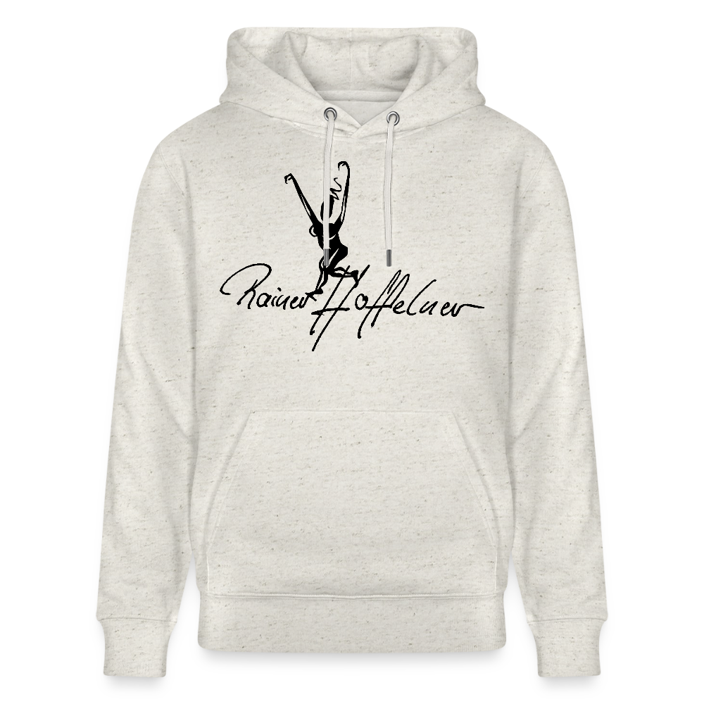 Unisex Bio-Hoodie mit TUSCHEWEIBCHEN PRINT - Beige meliert