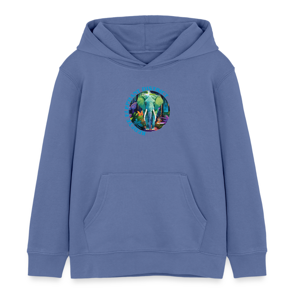 MNJS KIDS Bio-Hoodie mit REDEYE ELEPHANT DISTRICT PRINT - Blau