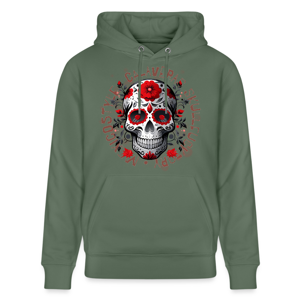 Unisex Hoodie mit CALAVERAS SKULL PRINT - Tanngrün