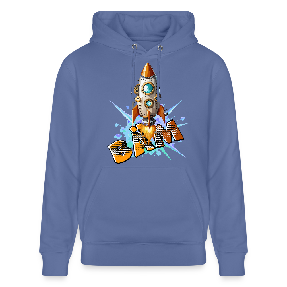 Unisex Hoodie mit RAKETE PRINT - Blau