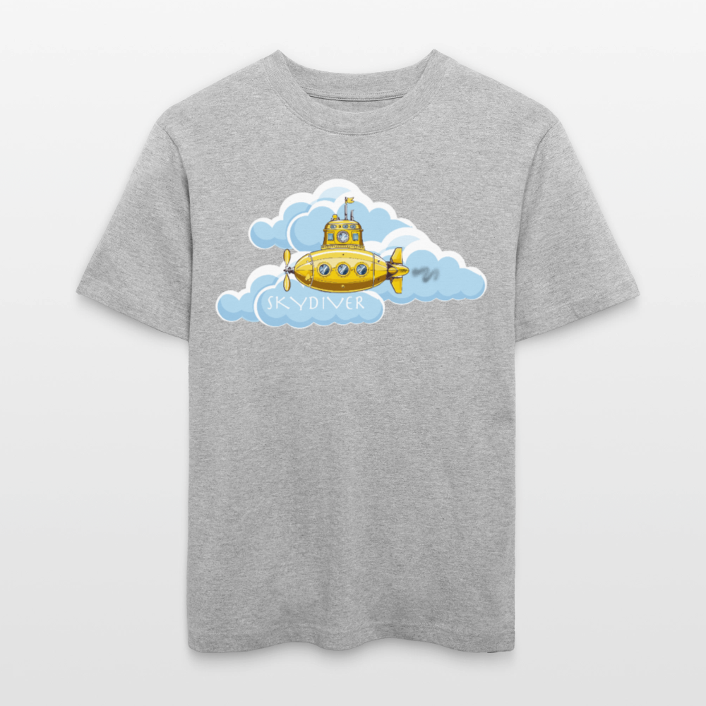 Unisex Bio-T-Shirt mit SKYDIVER PRINT - Grau meliert