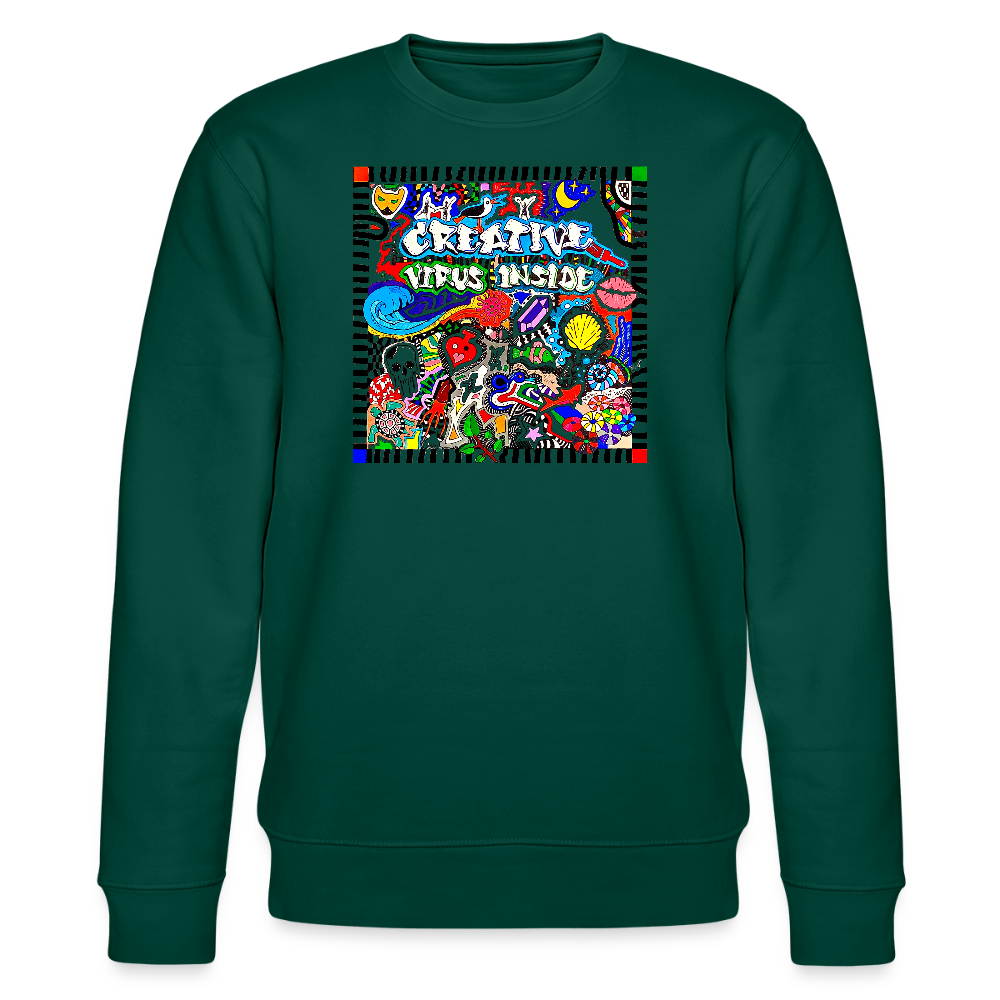 Unisex Bio-Sweatshirt mit CREATIVE VIRUS INSIDE PRINT - Forest