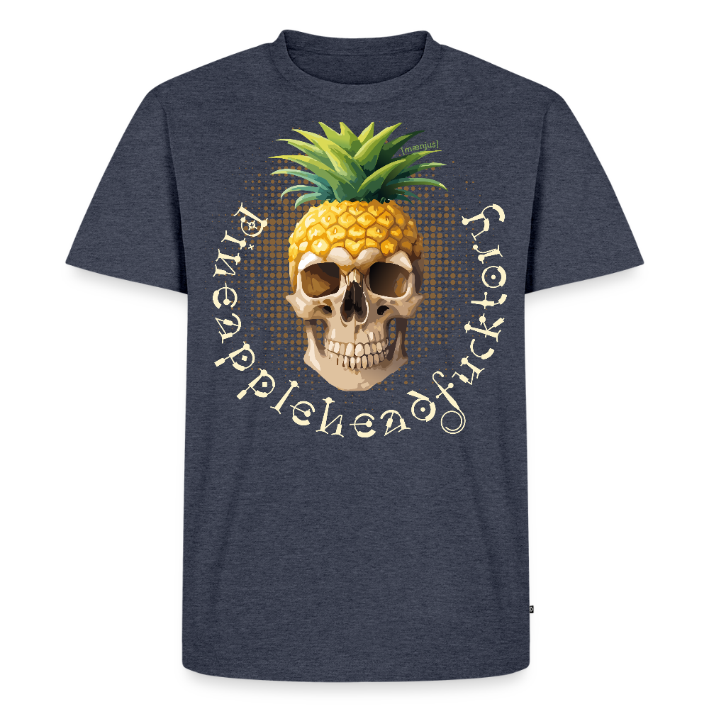 Männer Premium T-Shirt mit PINEAPPLEHEAD SKULL PRINT - Jeansblau 