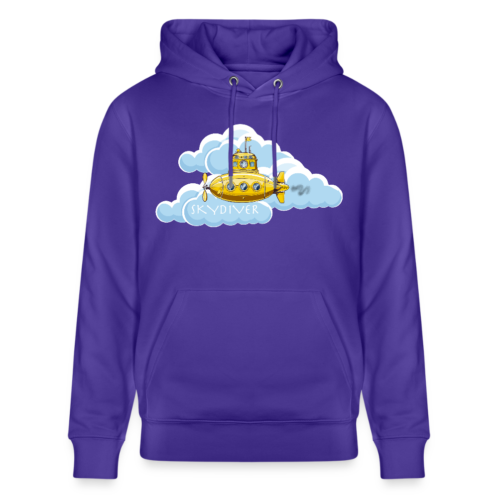 Unisex Bio-Hoodie mit SKYDIVER PRINT - Purple Love 