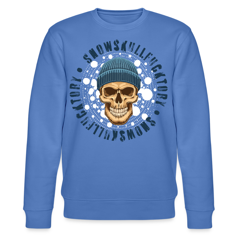 Unisex Bio-Sweatshirt mit SNOWSKULL PRINT - Blau