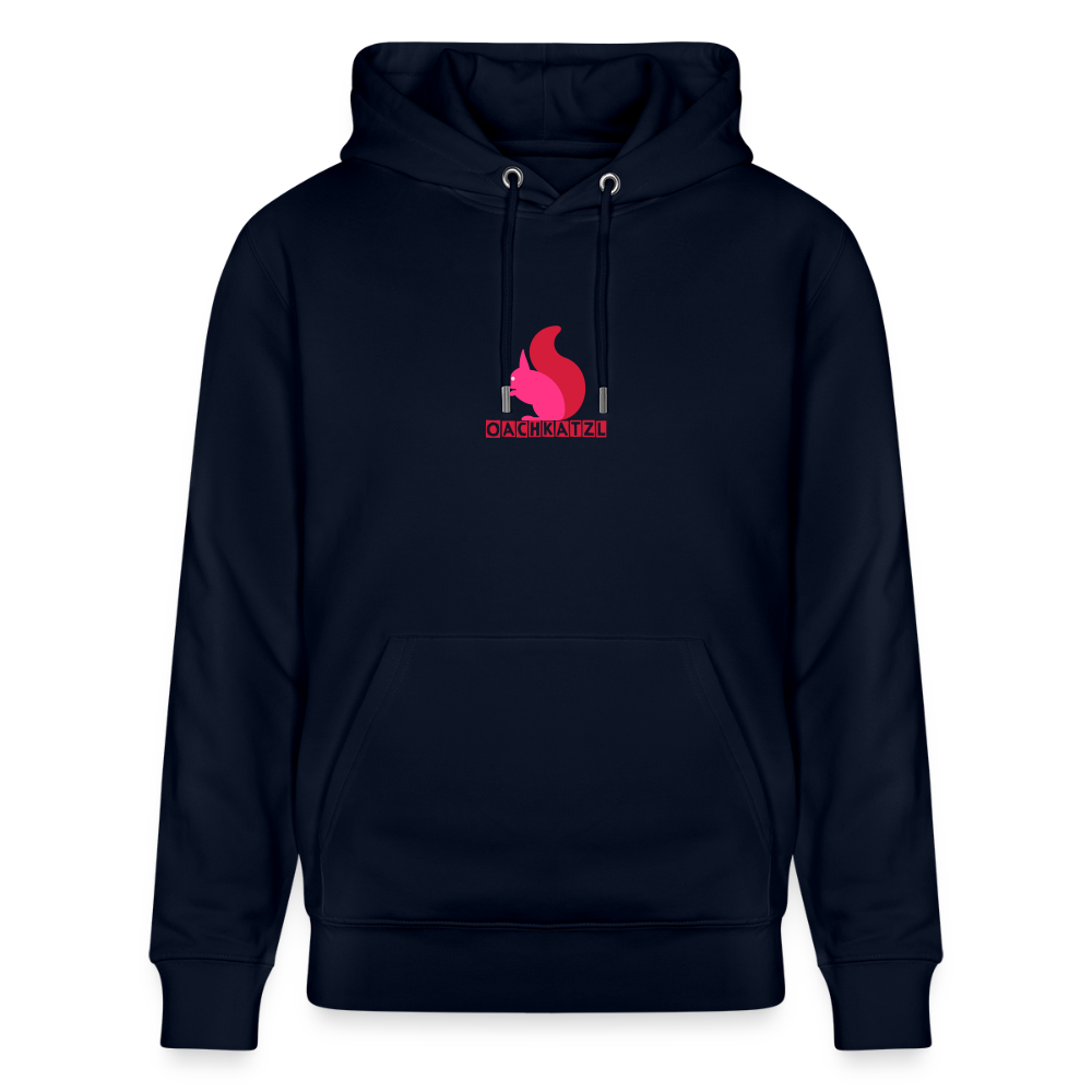 Unisex Bio-Hoodie mit OACHKATZL PRINT - Navy