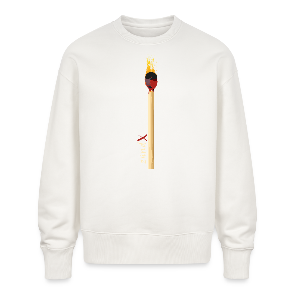 Unisex Oversize Pullover mit zündX PRINT - OFF WHITE