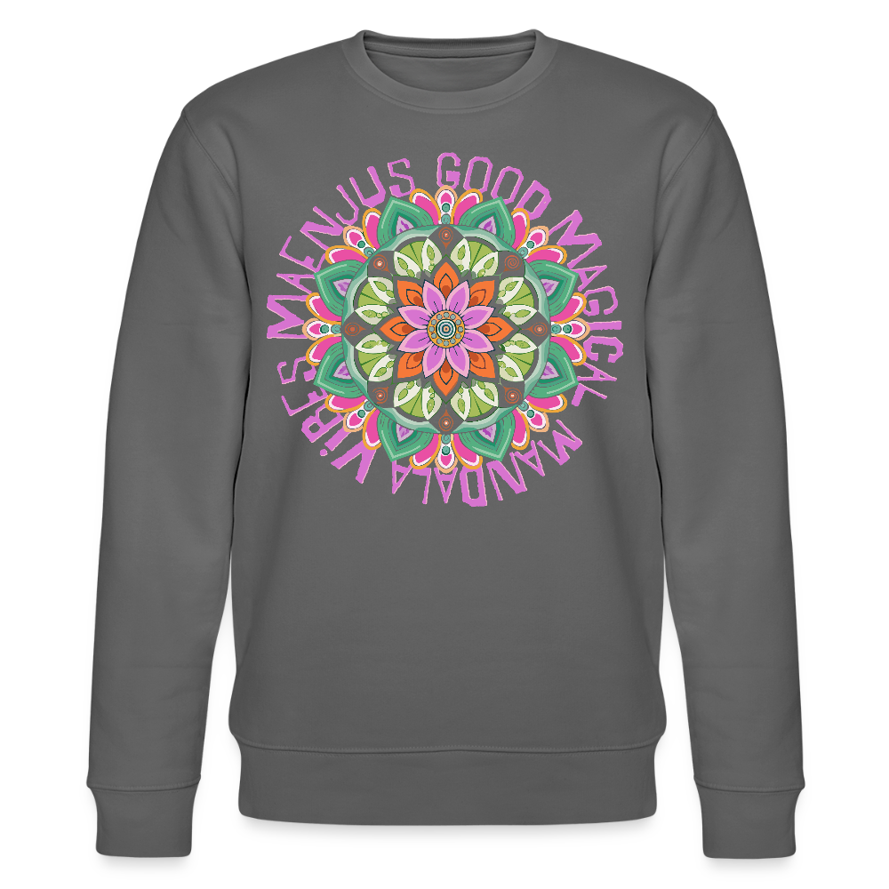 Unisex Bio-Sweatshirt mit MANDALA VIBES PRINT - Anthrazit