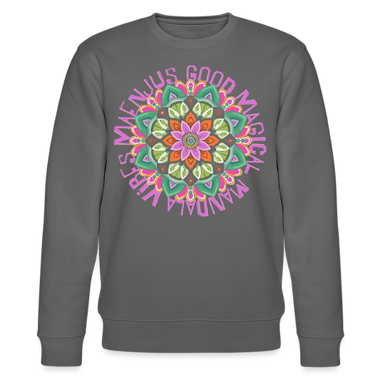 Unisex Bio-Sweatshirt mit MANDALA VIBES PRINT - Anthrazit