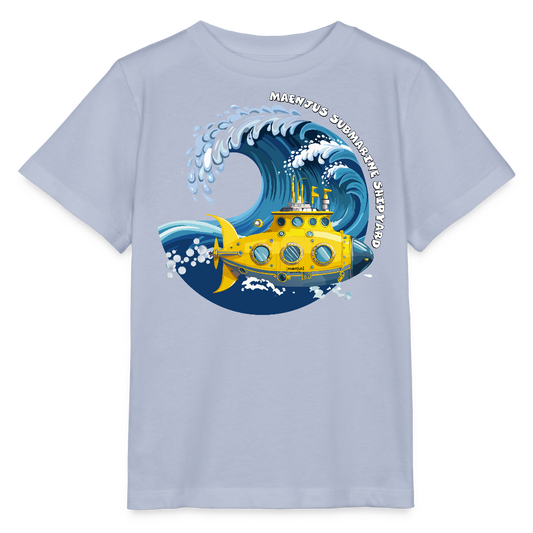 MNJS KIDS Bio T-Shirt mit SUBMARINE SHIPYARD PRINT - Lavendel-Violett