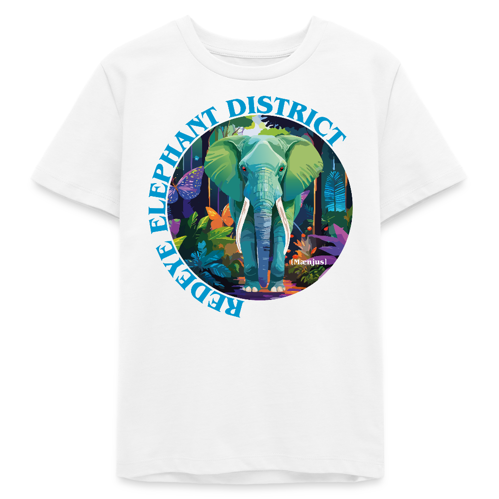 MNJS TEENS Bio T-Shirt mit REDEYE ELEPHANT DISTRICT PRINT - Weiß