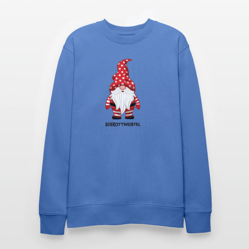 Unisex Bio-Sweatshirt mit SCHROTTWICHTEL PRINT - Blau