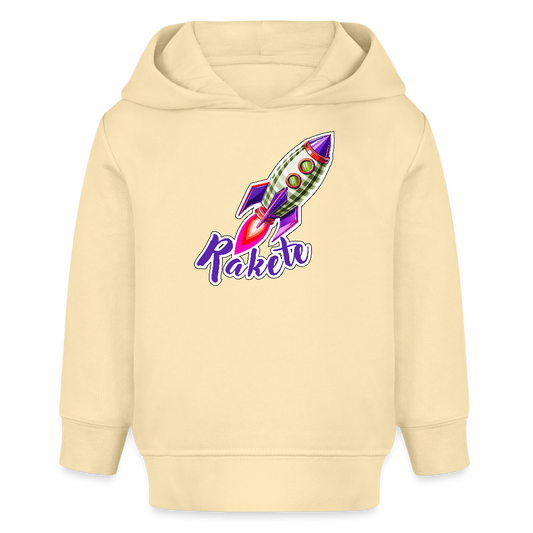MNJS KIDS Bio Hoodie mit RAKETE PRINT - Creme