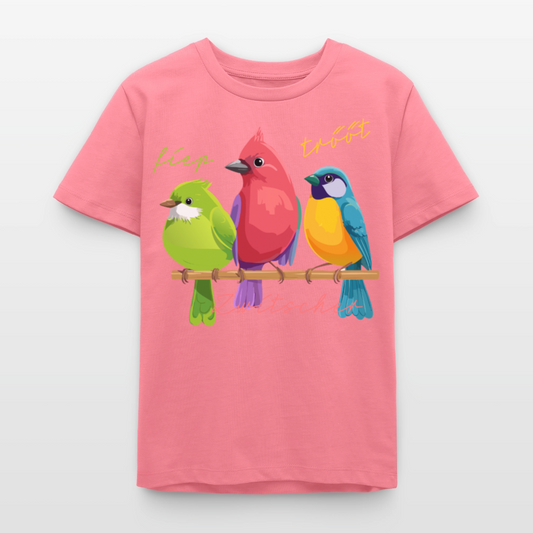 MNJS TEENS Bio T-Shirt mit ZWITSCHERGÄNG PRINT - Pink 