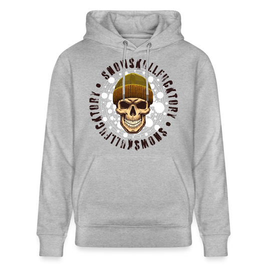 Unisex Hoodie mit SNOWSKULL PRINT - Grau meliert