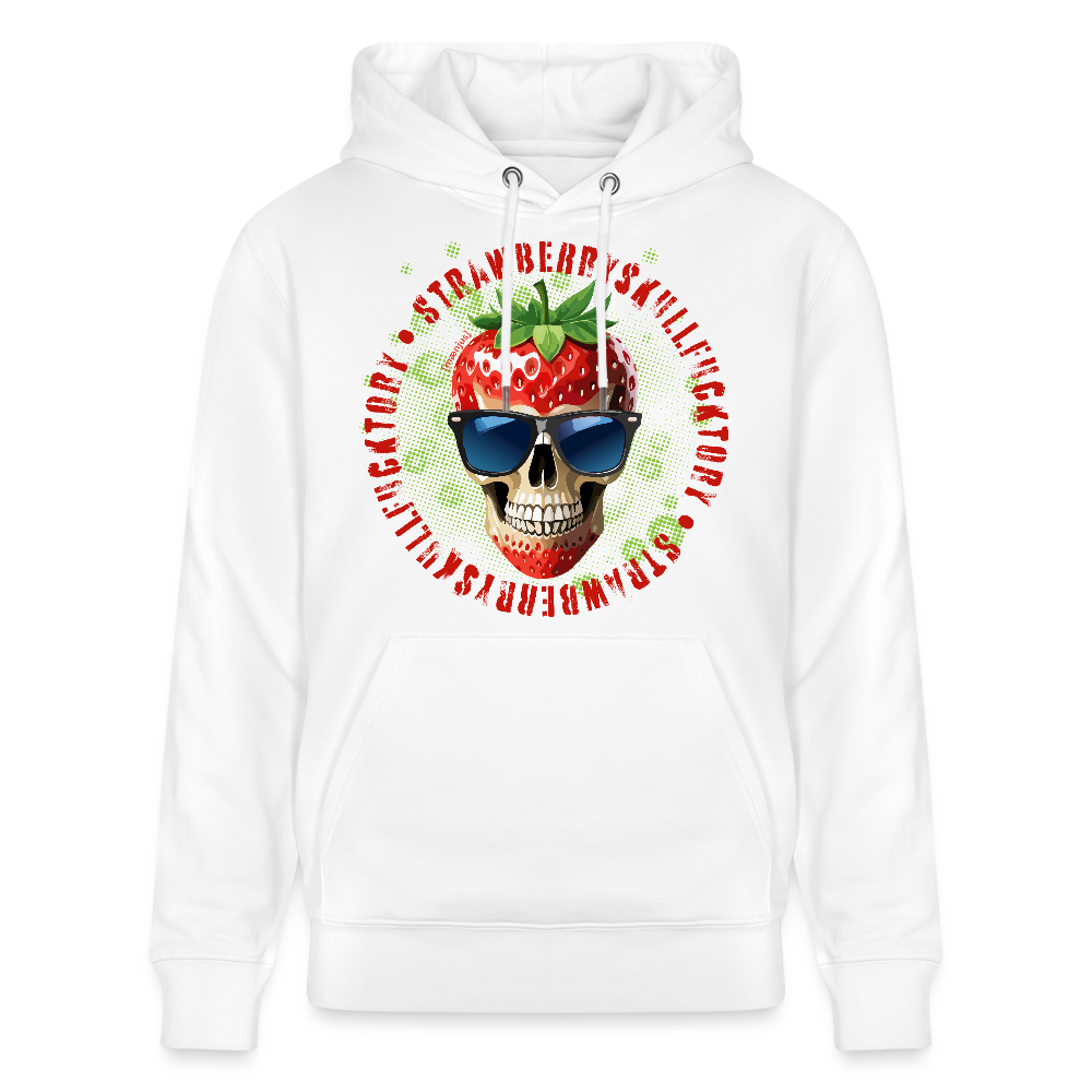 Unisex Hoodie mit STRAWBERRY SKULL PRINT - Weiß