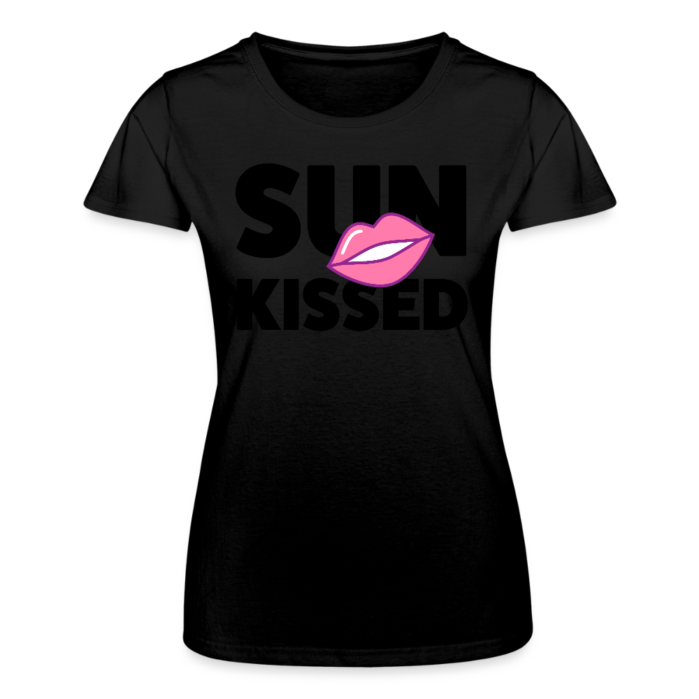 Frauen-T-Shirt mit SUN KISSED PRINT - Schwarz