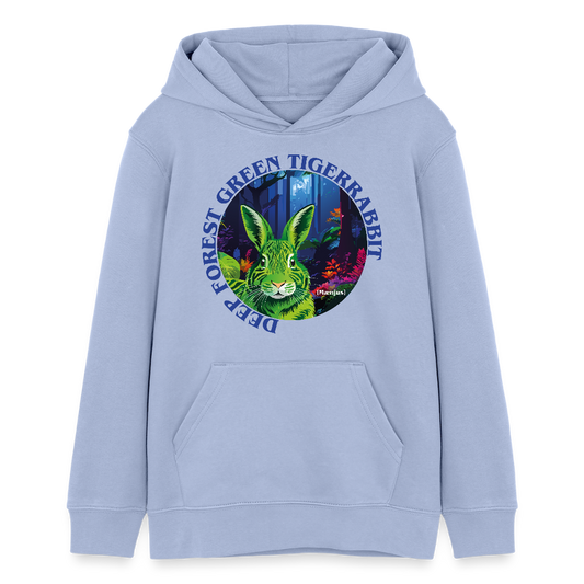 MNJS TEENS Bio-Hoodie mit DEEP FOREST GREEN TIGERRABBIT PRINT - Sky