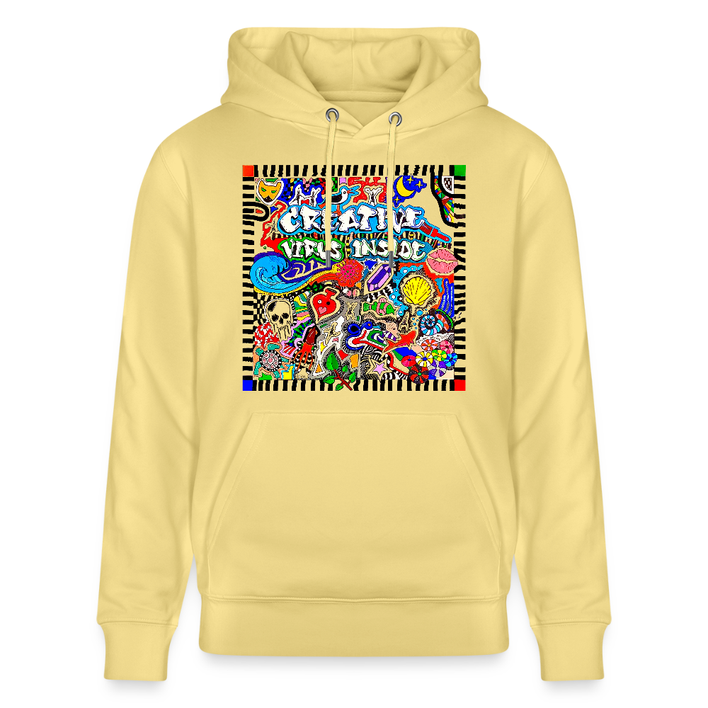 Unisex Bio-Hoodie mit CREATIVE VIRUS INSIDE PRINT - Gelb Viva 