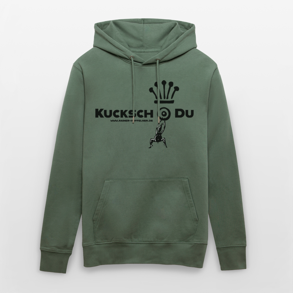 Unisex Hoodie mit KUCKSCH DU PRINT - Tanngrün