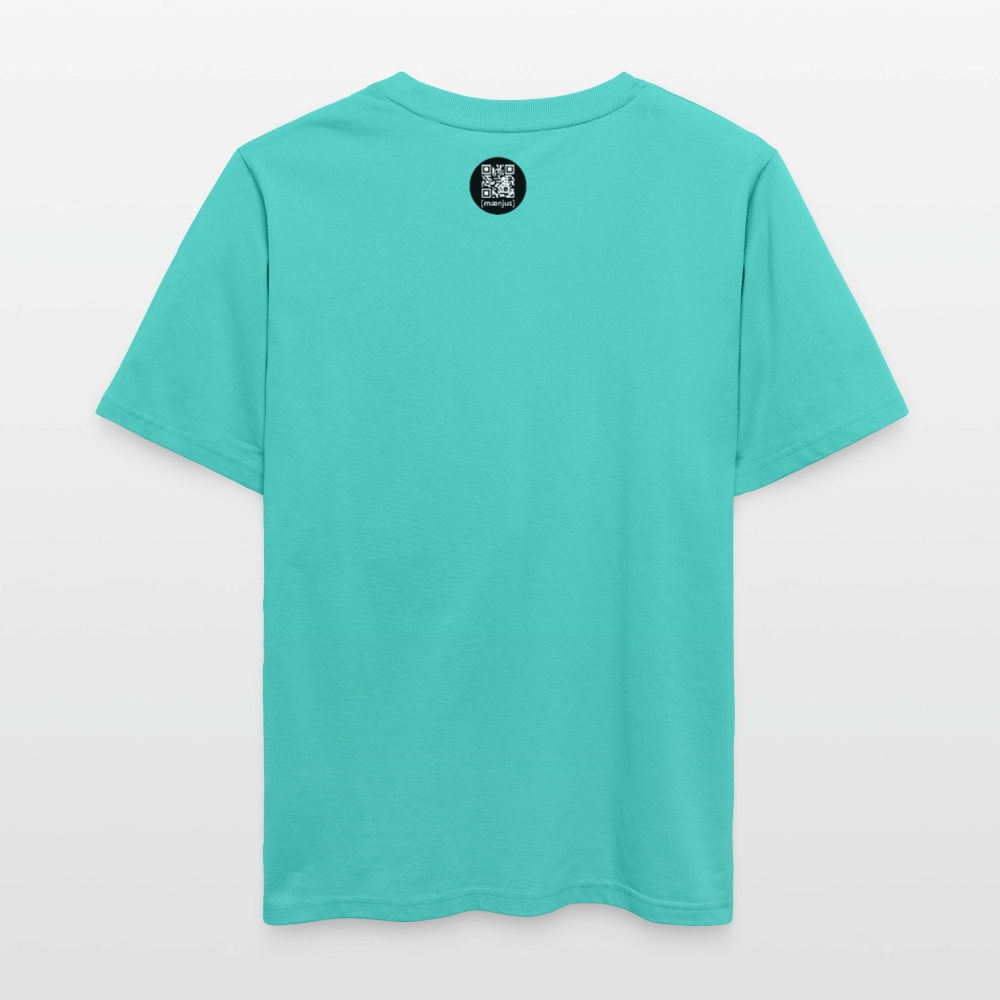 Unisex Bio-T-Shirt mit KEEP CALM PRINT - Poolblau