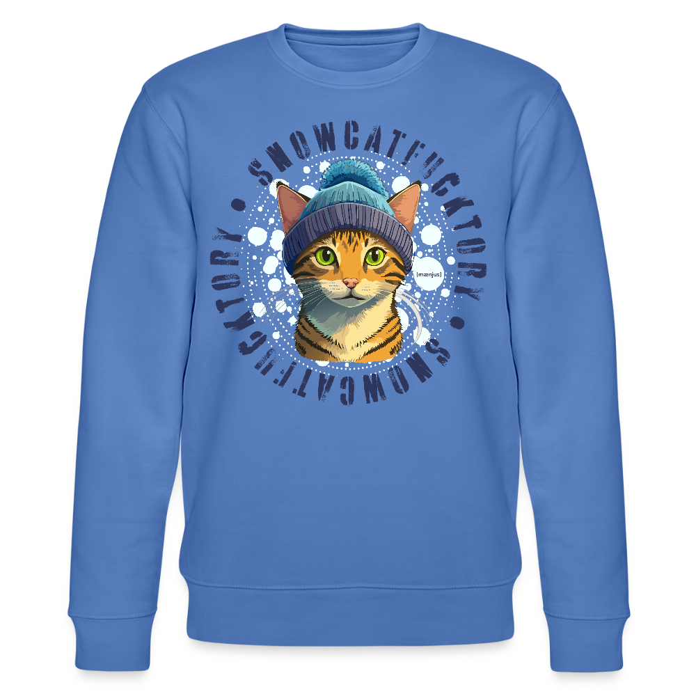 Unisex Bio-Sweatshirt mit SNOWCAT PRINT - Blau