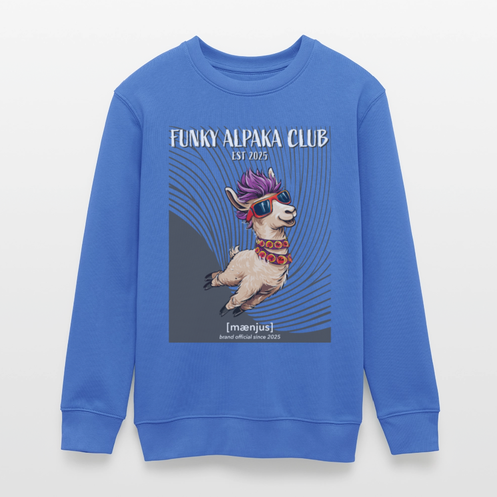 MNJS TEENS Bio Sweatshirt mit FUNKY ALPAKA CLUB PRINT - carolina Blue