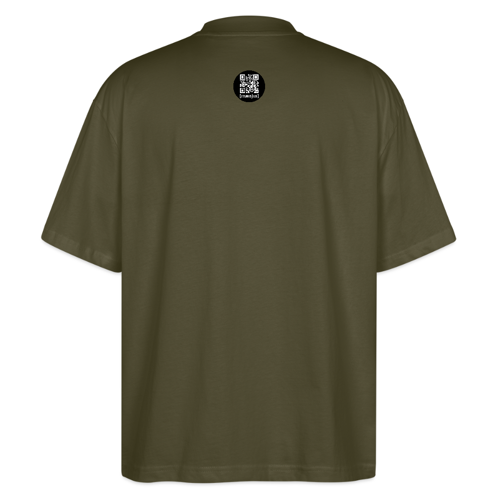 Oversized Unisex Bio T-Shirt mit KEEP CALM PRINT - Khaki