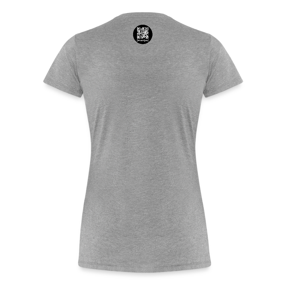 Frauen Premium T-Shirt mit OKTOBERFEST SKULL GIRL PRINT - Grau meliert