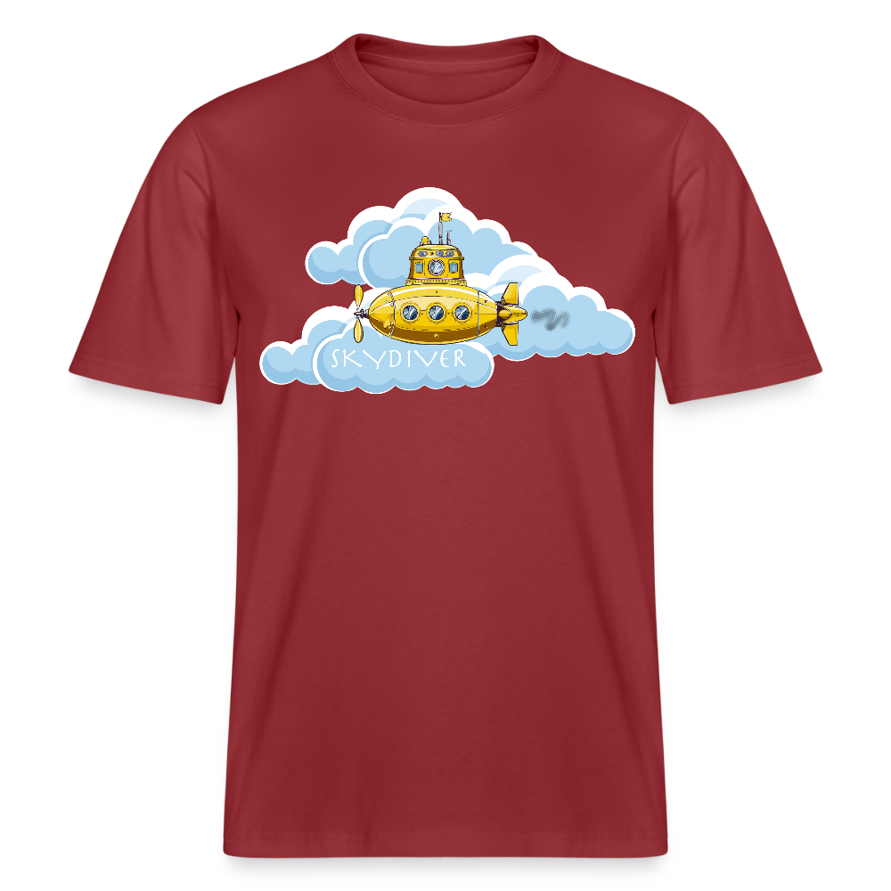 Unisex Bio-T-Shirt mit SKYDIVER PRINT - Erdrot