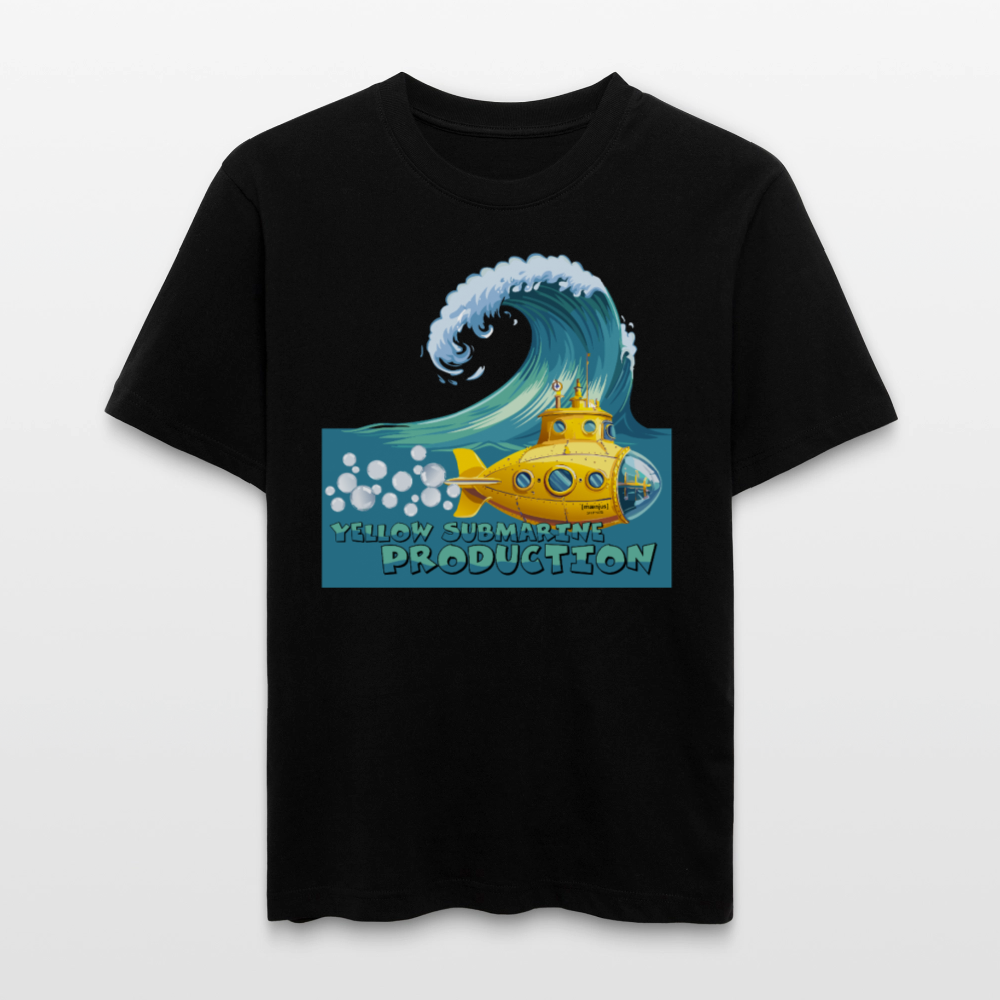 Unisex Bio-T-Shirt mit YELLOW SUBMARINE PRODUCTION PRINT - Schwarz