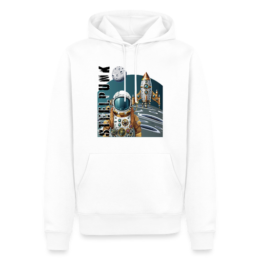 Männer Premium Hoodie mit STEELPUNK PRINT - Weiß