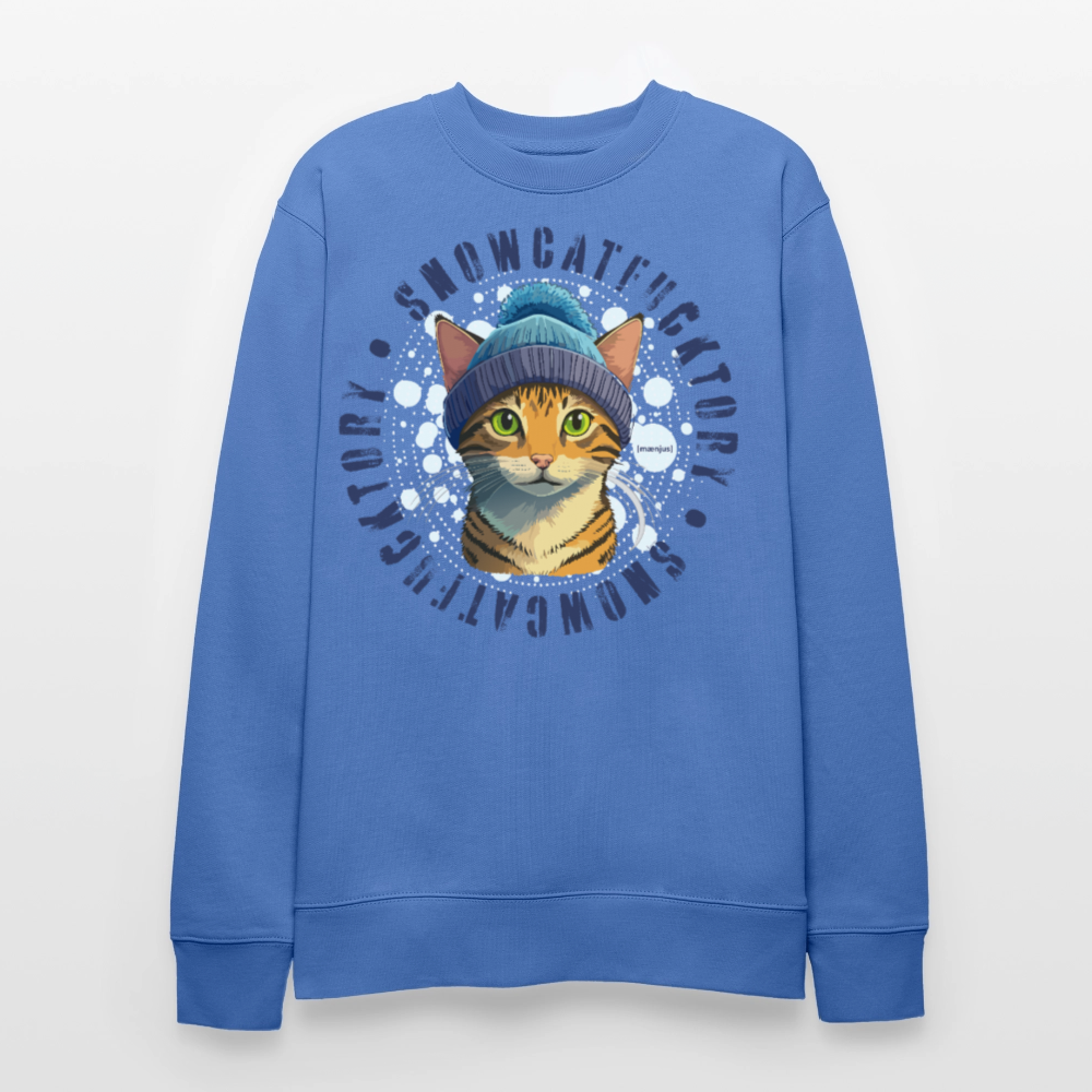 Unisex Bio-Sweatshirt mit SNOWCAT PRINT - Blau