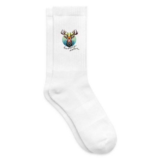 Tennissocken mit LOVELY DEER Print - Weiß